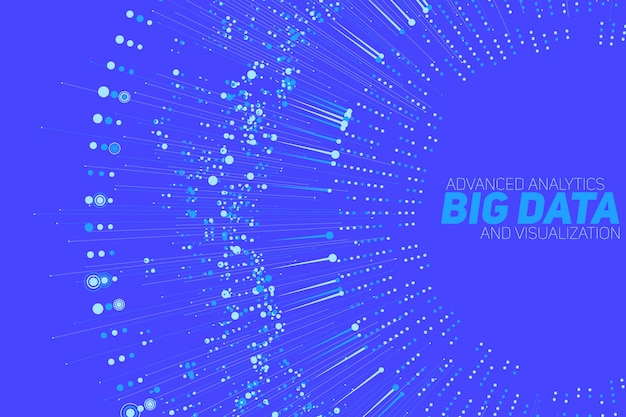 Big data circular grayscale visualization. Information aesthetic design. Visual data complexity. Complex data threads graphic visualization.