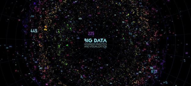 Big data cloud visualization Futuristic infographic Information cloud computing Visual data complexity Complex business chart analytics Social network representation Abstract data graph