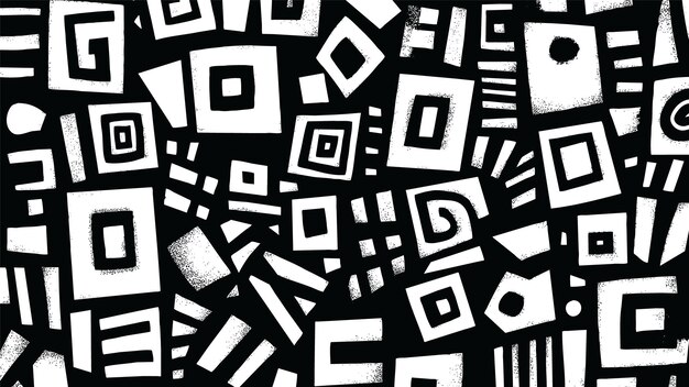 black and white doodle patterns