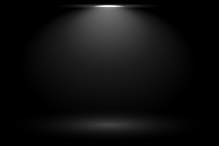 Gratis Vektor black background with focus spot light