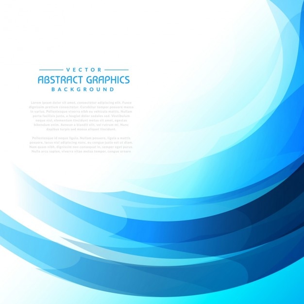 Blue wave bright abstract background