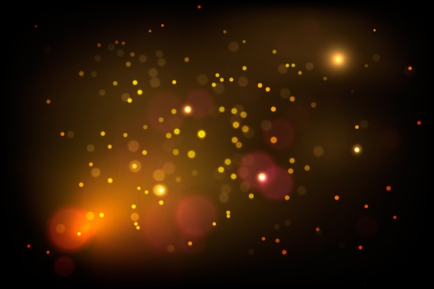 Bokeh-lys effekt på mørk baggrund