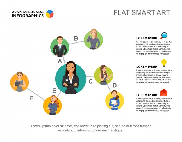 business infographics hierarchy chart for business staff concept. 