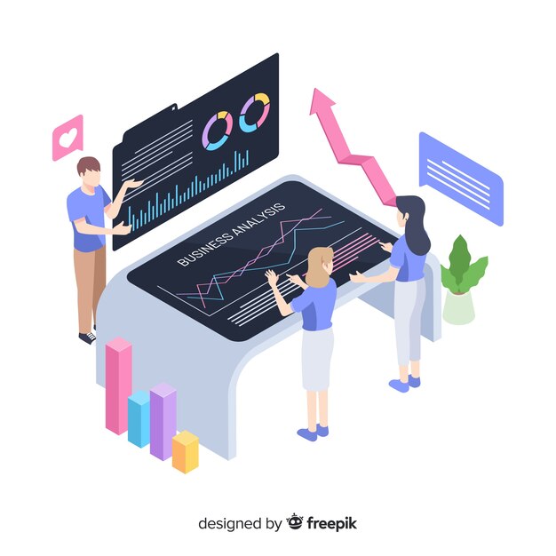 business meeting at office illustration design