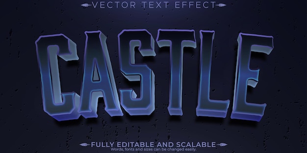 Castle text effect editable battle and warrior customizable font style