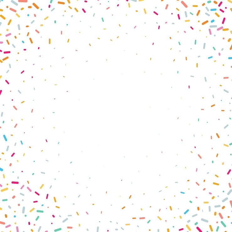 Gratis Vektor celebration background with a colourful confetti border design