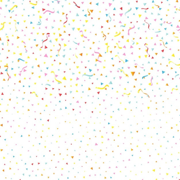 Gratis Vektor celebration background with confetti and streamers