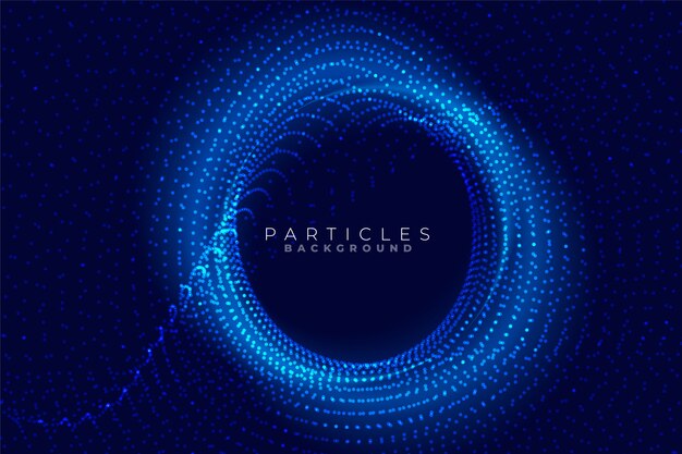circular particles technology background with text space