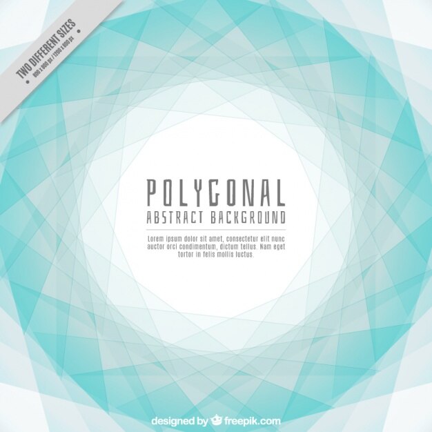 Gratis Vektor circular shape background in polygonal style