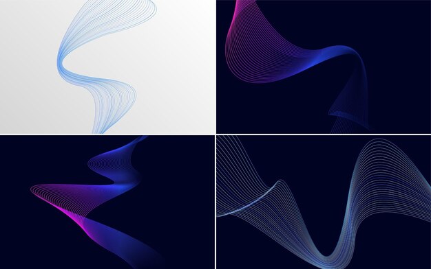 Collection of geometric minimal lines pattern set