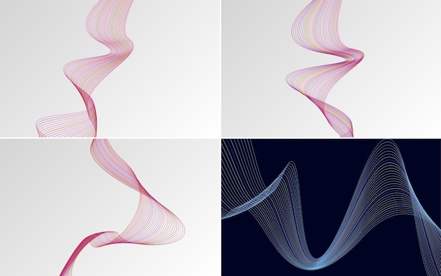 collection of geometric minimal lines pattern set