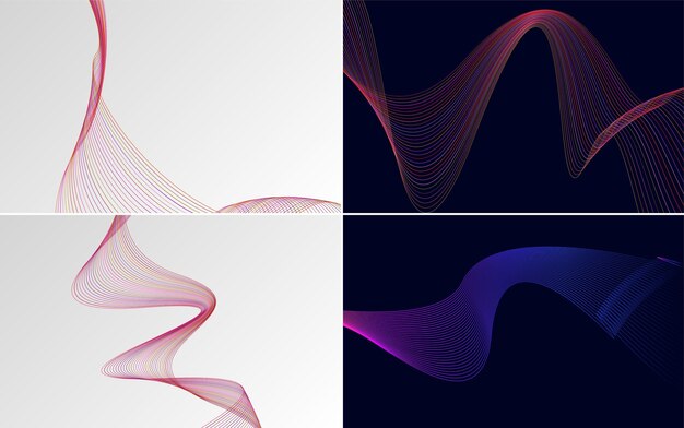 collection of geometric minimal lines pattern set