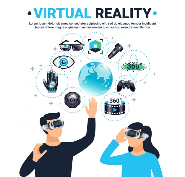 colored virtual reality poster