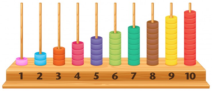 Gratis Vektor colorful 1 to 10 abacus