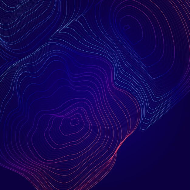 colorful abstract contour lines illustration