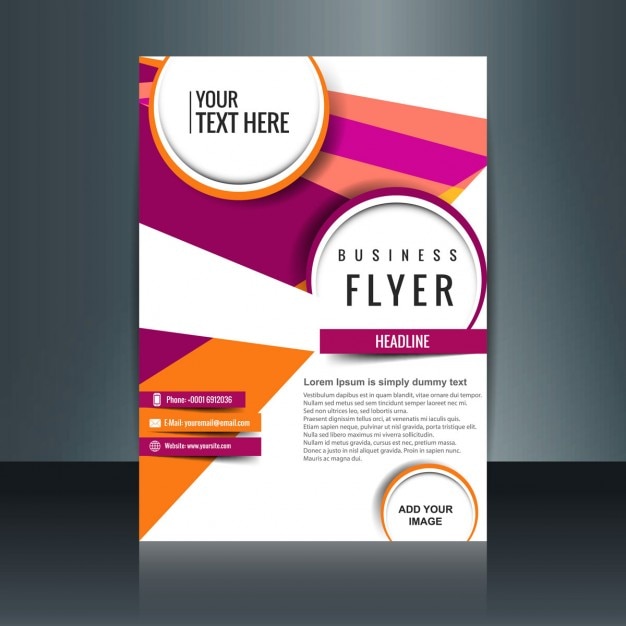 colorful brochure template with geometric figures