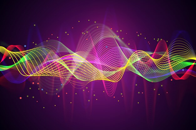 colorful equalizer wave background