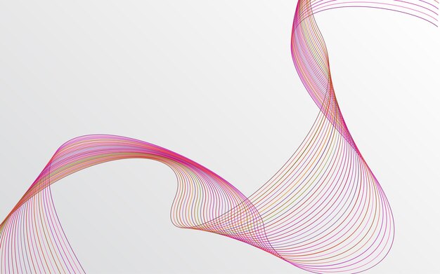colorful shiny wave with lines curved wavy line smooth stripe design element