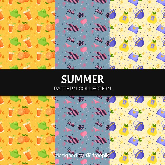 Colorful summer element pattern