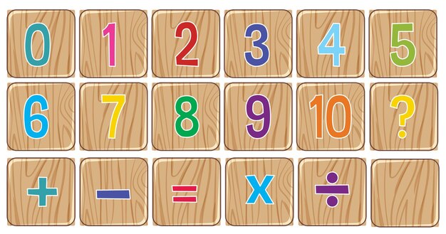 colorful wooden math tiles for learning
