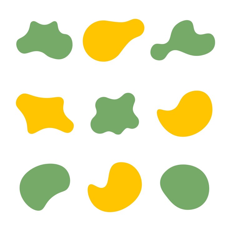 Gratis Vektor colourful abstract shapes fluid hand drawn organic shapes vector shape creative element