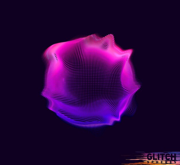 Corrupted violet point sphere