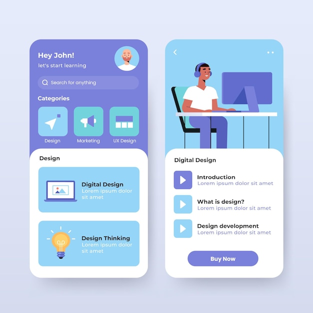 course app interface