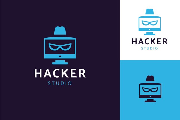 creative hacker logo template