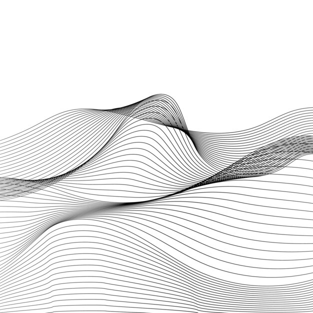 data visualization dynamic wave pattern vector
