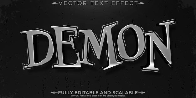 demon devil text effect editable horror and scary text style