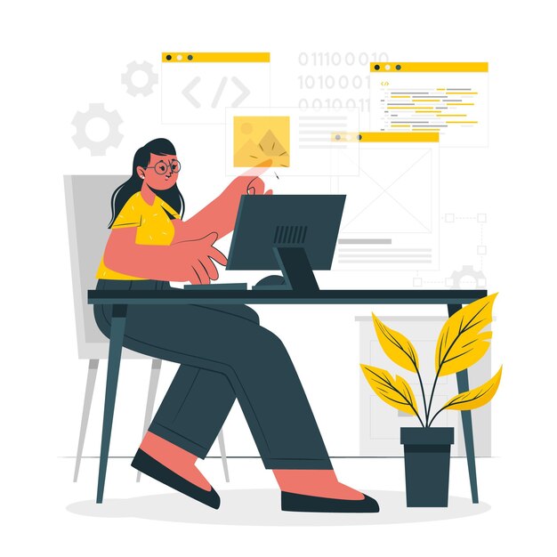 developer activity concept illustration