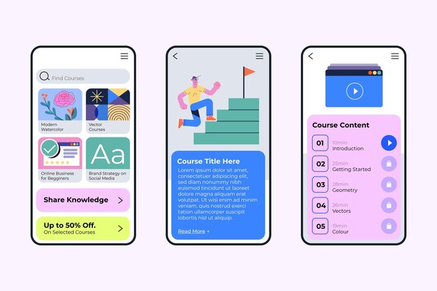 different app concepts
