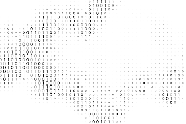 Digital binary code futuristic background for coding or programming