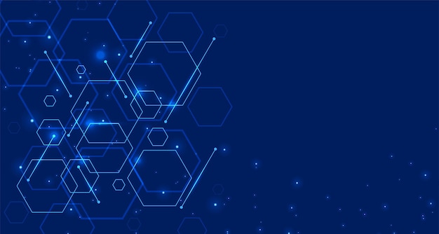 digital technology with hexagonal shapes