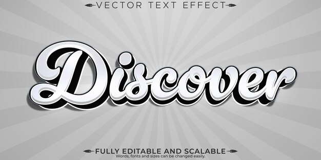Discover simple text effect editable retro and vintage text style