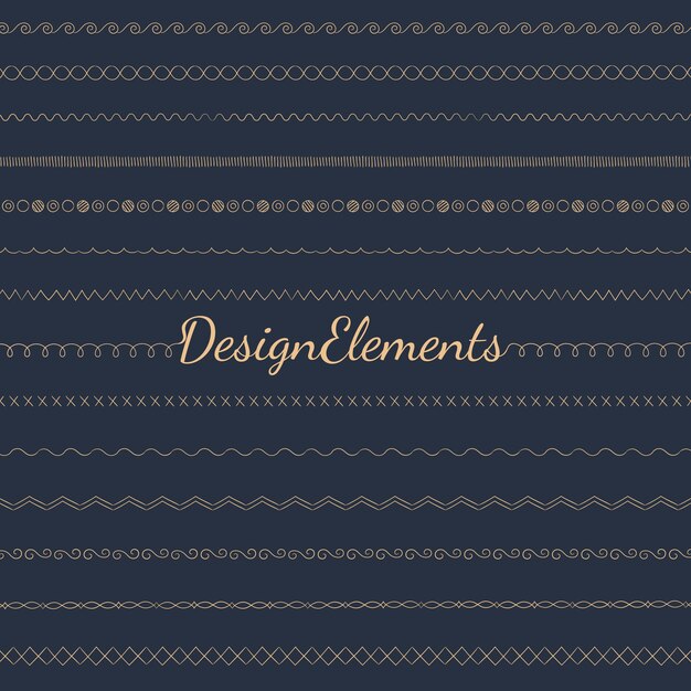 Divider line design elements vector collection