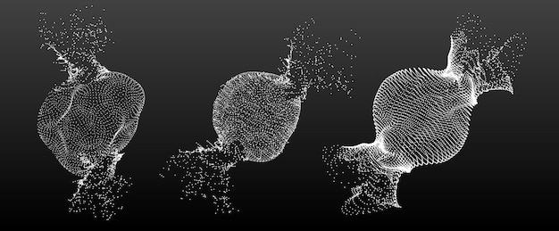 dot sphere explosion with particle burst effect