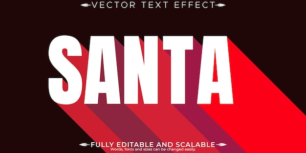editable text effect merry christmas 3d and new year font style