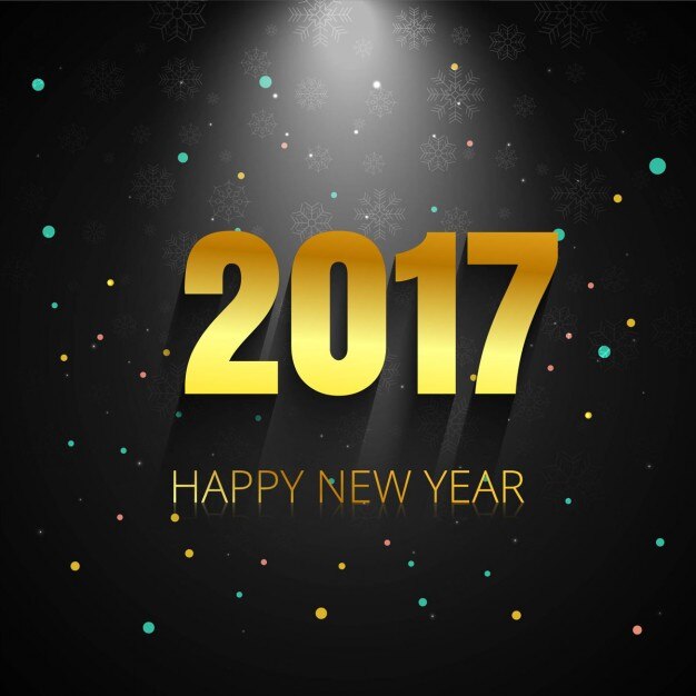 elegant background of golden 2017 