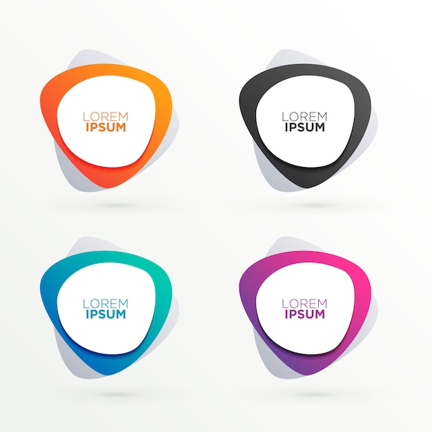 Elegant banners set with text space