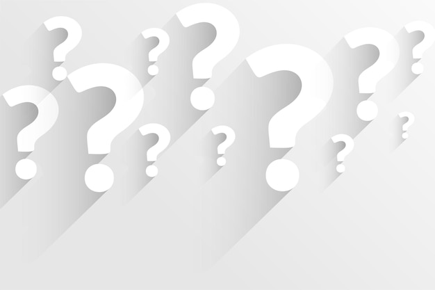 elegant question mark sign template with shadow effect