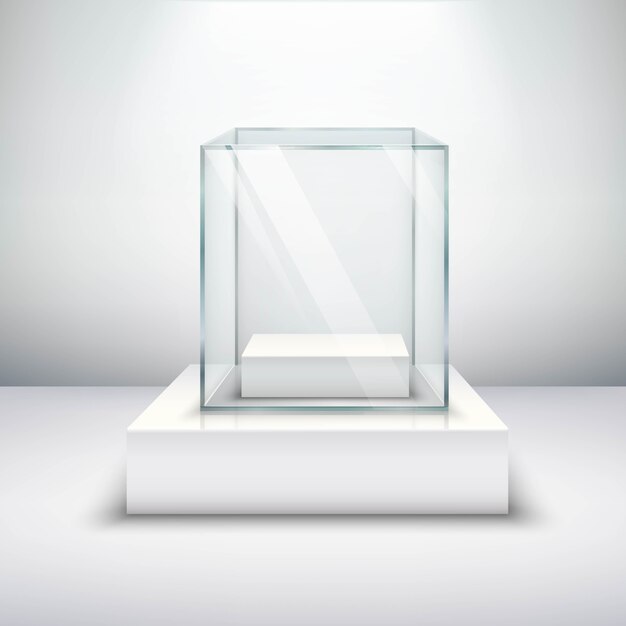empty glass showcase