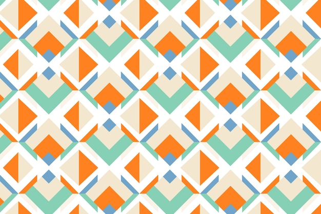 Färgglatt geometriskt mönster i platt design