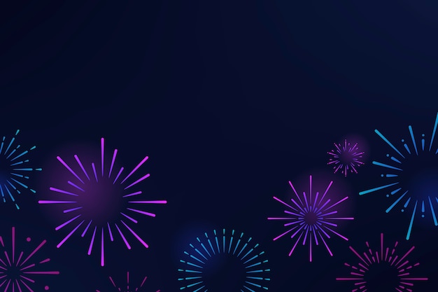 firework explosions background design vector