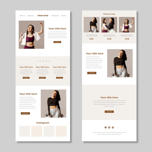 fitness email newsletter template