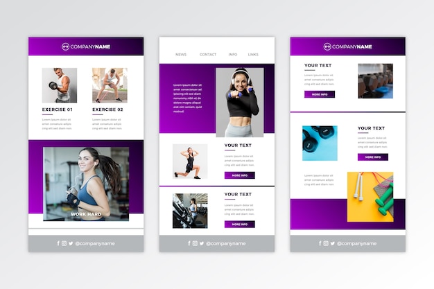 fitness email template