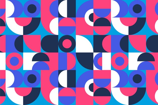 Fladt geometrisk mosaikmønsterdesign