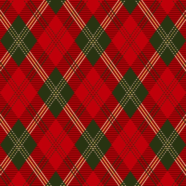 Fladt julede ternet mønsterdesign