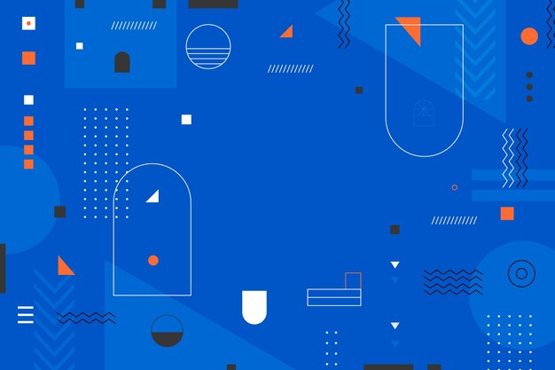 Flat abstract background with geometric shapes