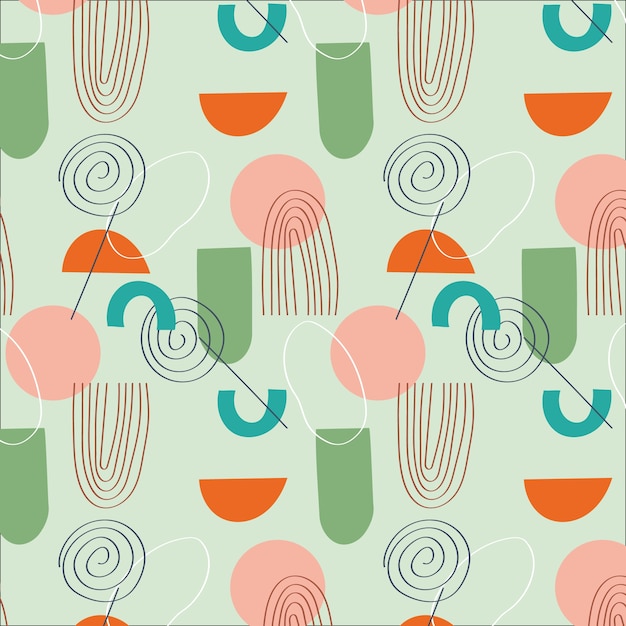 flat abstract doodle pattern design